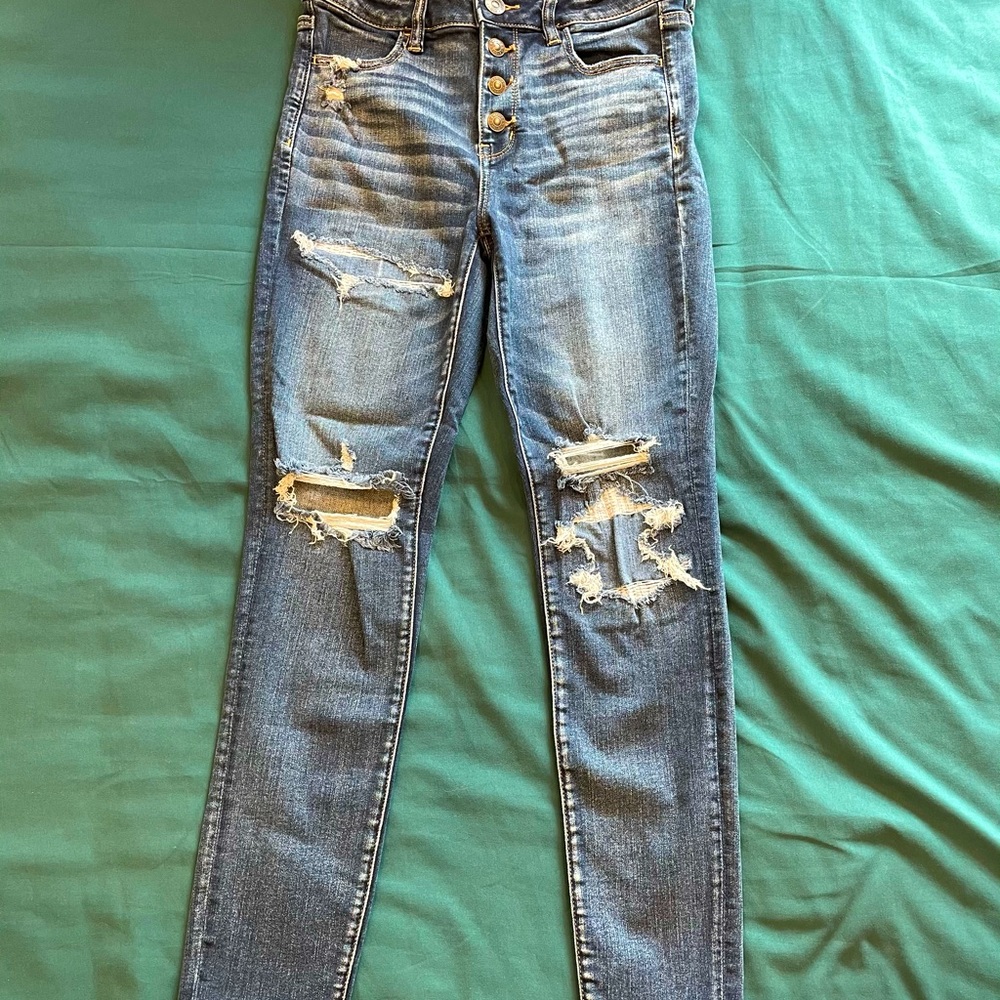 Next Level Stretch Dark Denim American Eagle Jeans